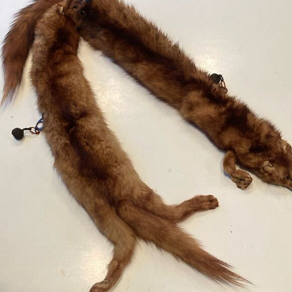 Double headed vintage mink stole - Picture 2 of 7